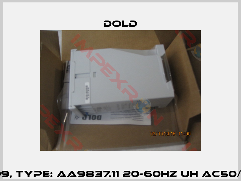 p/n: 0012799, Type: AA9837.11 20-60HZ UH AC50/60HZ 230V-1