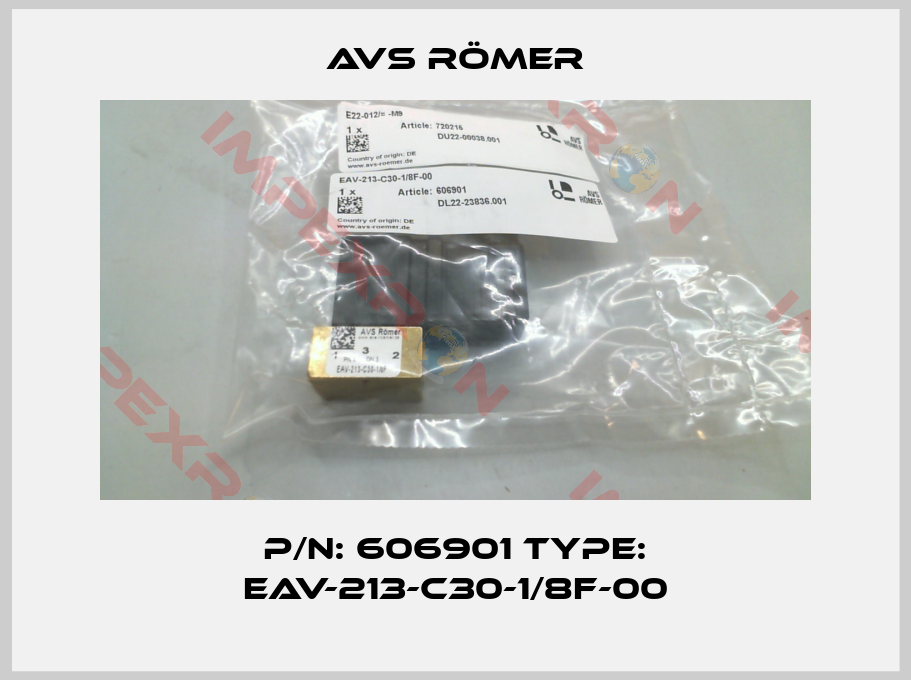 Avs Römer-P/N: 606901 Type: EAV-213-C30-1/8F-00